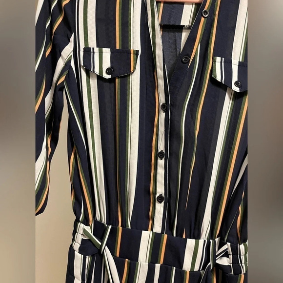 Hot Miami Style  - Jumpsuit With Shorts, Striped - Picture 2 of 6